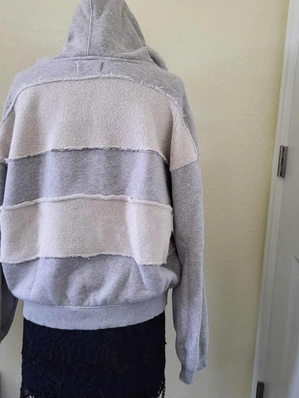 Free People Camp Crush Cotton Blend Hoodie Size M Gray